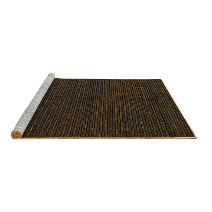 Sideview of Machine Washable Abstract Brown Modern Rug, wshabs4699brn