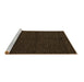 Sideview of Machine Washable Abstract Brown Modern Rug, wshabs4699brn