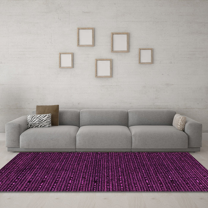 Machine Washable Abstract Pink Modern Rug in a Living Room, wshabs4699pnk
