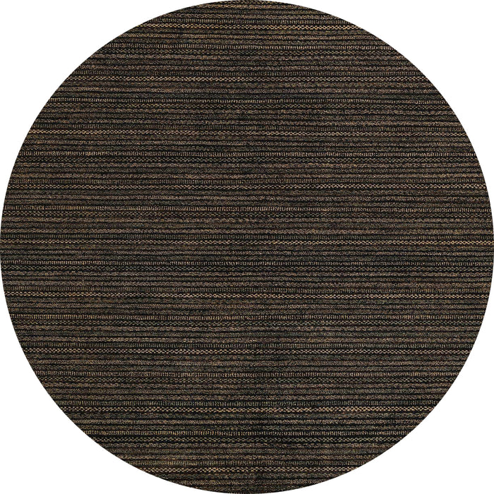 Round Abstract Coffee Brown Modern Rug, abs4699