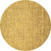 Round Abstract Brown Modern Rug, abs469brn