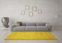 Machine Washable Abstract Yellow Modern Rug, wshabs469yw