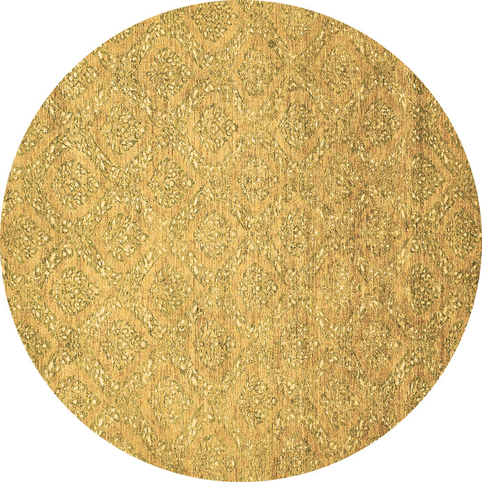 Round Machine Washable Abstract Brown Modern Rug, wshabs469brn