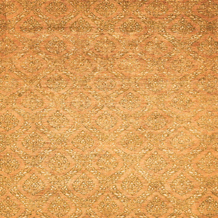 Square Machine Washable Abstract Orange Modern Area Rugs, wshabs469org
