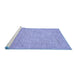 Sideview of Machine Washable Abstract Blue Modern Rug, wshabs469blu