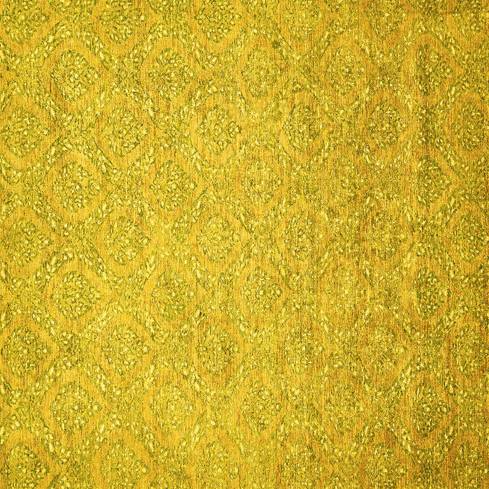 Square Machine Washable Abstract Yellow Modern Rug, wshabs469yw