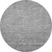 Round Abstract Gray Modern Rug, abs469gry