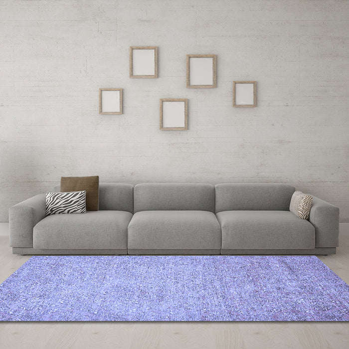 Machine Washable Abstract Blue Modern Rug in a Living Room, wshabs469blu