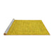 Sideview of Machine Washable Abstract Yellow Modern Rug, wshabs469yw