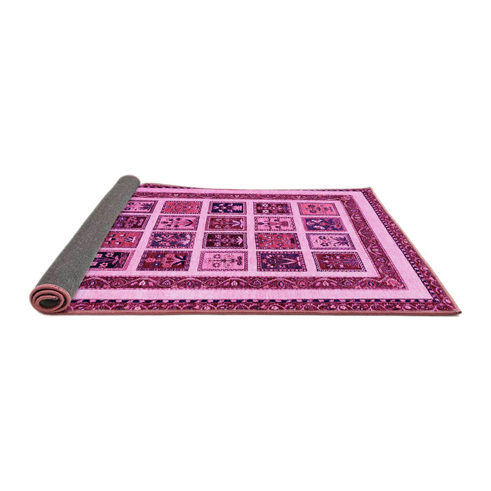 Sideview of Abstract Pink Modern Rug, abs46pnk