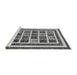 Sideview of Machine Washable Abstract Gray Modern Rug, wshabs46gry