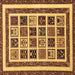 Square Abstract Brown Modern Rug, abs46brn