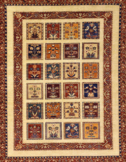 Abstract Saffron Red Modern Rug, abs46