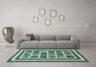 Machine Washable Abstract Light Blue Modern Rug in a Living Room, wshabs46lblu