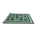 Sideview of Machine Washable Abstract Light Blue Modern Rug, wshabs46lblu