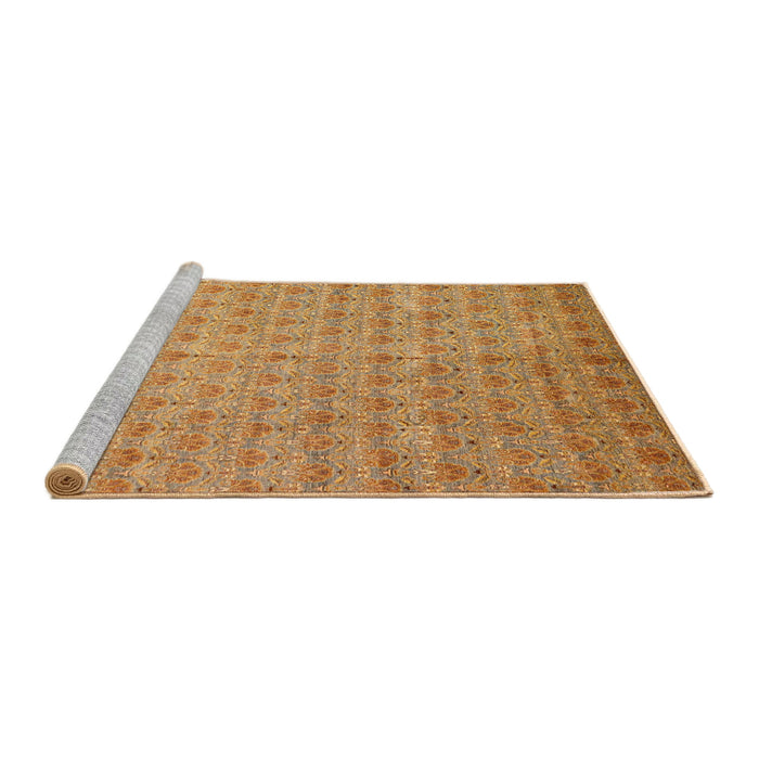 Sideview of Machine Washable Abstract Orange Rug, wshabs47