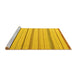 Sideview of Machine Washable Solid Yellow Modern Rug, wshabs4700yw