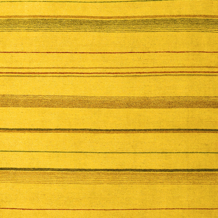 Machine Washable Solid Yellow Modern Rug, wshabs4700yw