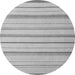 Round Machine Washable Solid Gray Modern Rug, wshabs4700gry