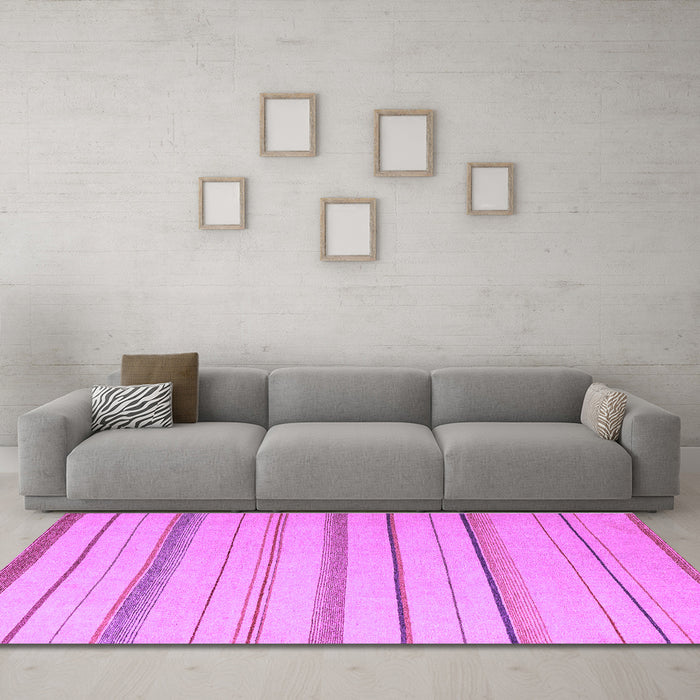 Machine Washable Solid Purple Modern Area Rugs in a Living Room, wshabs4700pur