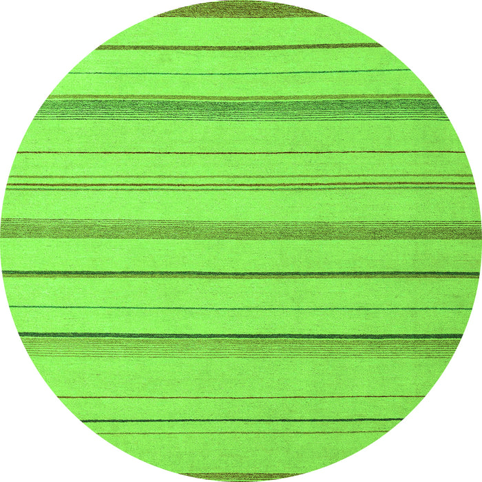 Round Solid Green Modern Rug, abs4700grn
