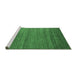 Sideview of Machine Washable Abstract Emerald Green Modern Area Rugs, wshabs4701emgrn