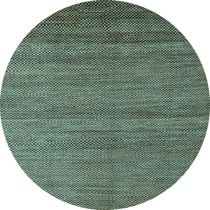 Round Abstract Light Blue Modern Rug, abs4701lblu