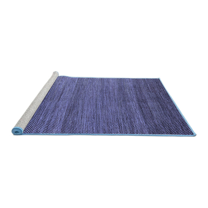 Sideview of Machine Washable Abstract Blue Modern Rug, wshabs4701blu
