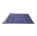 Sideview of Machine Washable Abstract Blue Modern Rug, wshabs4701blu