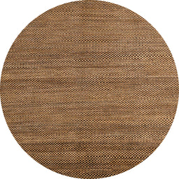 Round Abstract Red Brown Modern Rug, abs4701