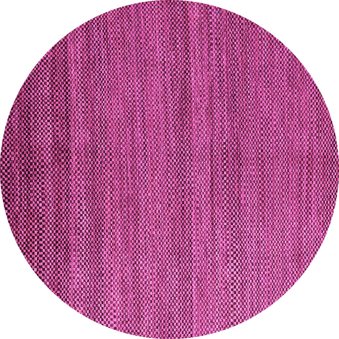 Round Machine Washable Abstract Pink Modern Rug, wshabs4701pnk