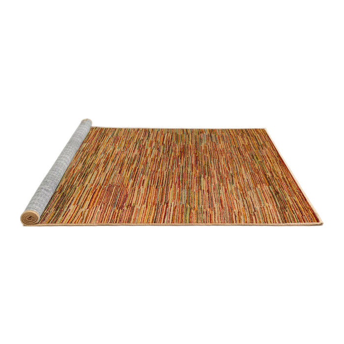 Sideview of Machine Washable Abstract Yellow Rug, wshabs4702