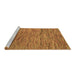 Sideview of Machine Washable Abstract Brown Modern Rug, wshabs4702brn