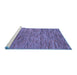 Sideview of Machine Washable Abstract Blue Modern Rug, wshabs4702blu