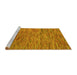 Sideview of Machine Washable Abstract Yellow Modern Rug, wshabs4702yw