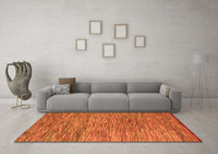 Machine Washable Abstract Orange Modern Rug, wshabs4702org