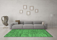 Machine Washable Abstract Emerald Green Modern Rug, wshabs4702emgrn