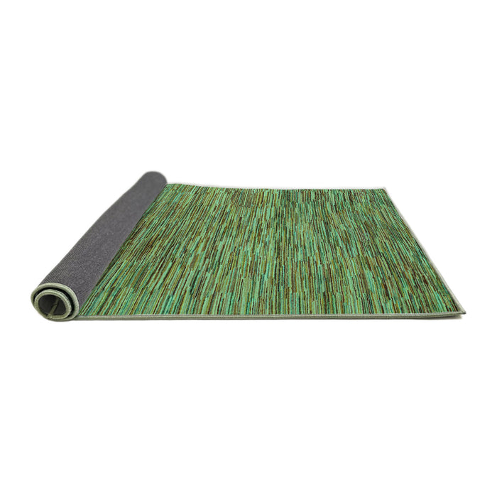 Sideview of Abstract Turquoise Modern Rug, abs4702turq