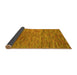 Sideview of Abstract Yellow Modern Rug, abs4702yw