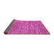 Sideview of Abstract Purple Modern Rug, abs4702pur