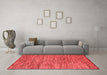 Modern Red Washable Rugs