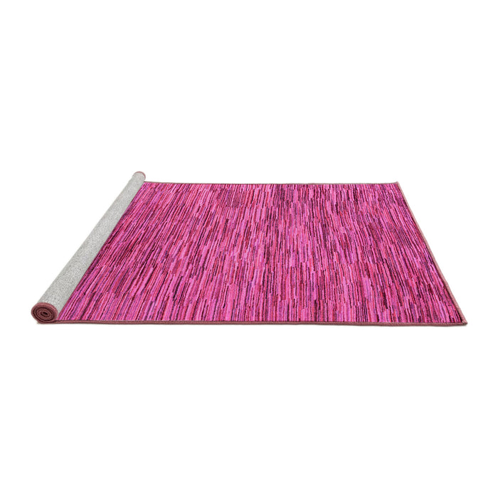 Sideview of Machine Washable Abstract Pink Modern Rug, wshabs4702pnk