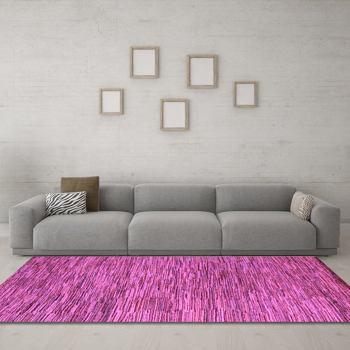 Machine Washable Abstract Purple Modern Area Rugs in a Living Room, wshabs4702pur