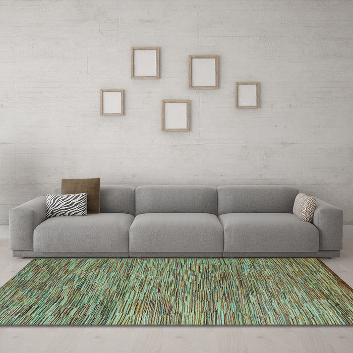 Machine Washable Abstract Light Blue Modern Rug in a Living Room, wshabs4702lblu