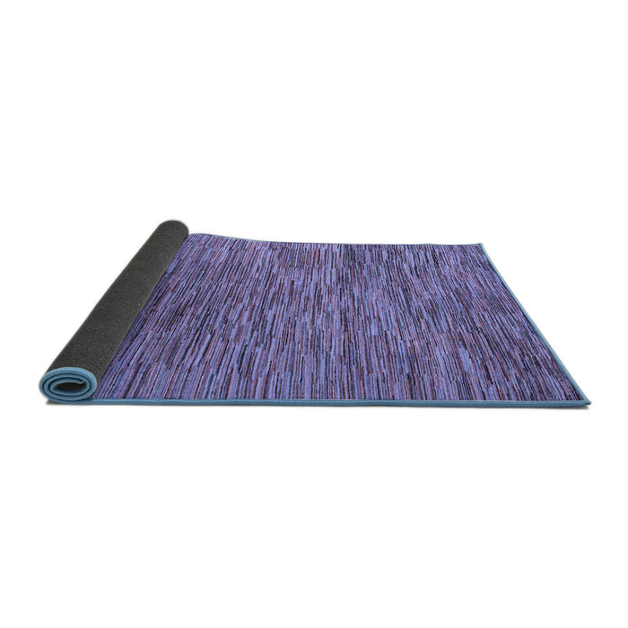 Sideview of Abstract Blue Modern Rug, abs4702blu