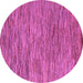 Round Machine Washable Abstract Purple Modern Area Rugs, wshabs4702pur