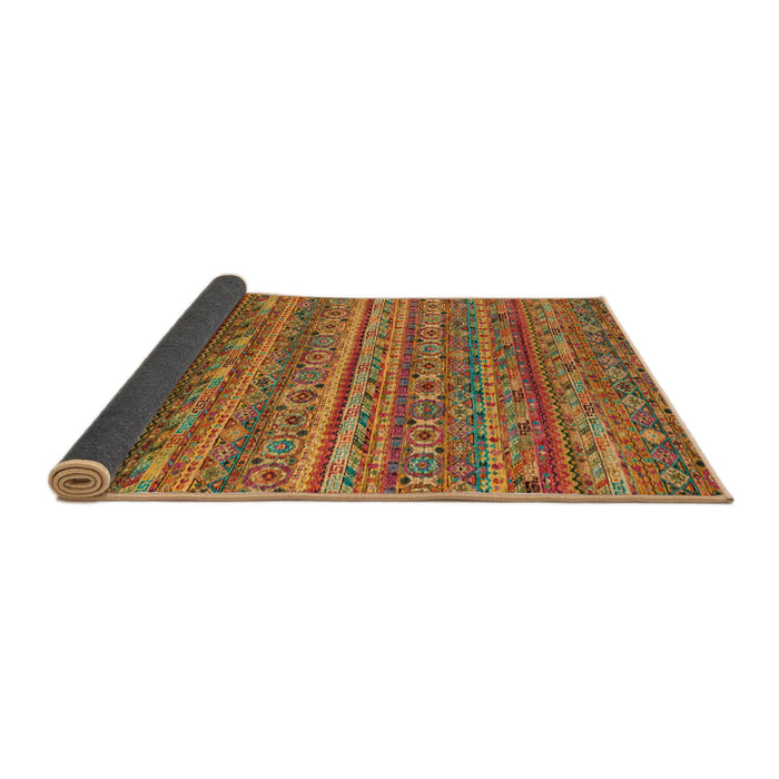 Sideview of Abstract Cinnamon Brown Modern Rug, abs4703