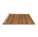 Sideview of Machine Washable Abstract Cinnamon Brown Rug, wshabs4703