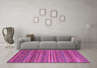 Machine Washable Abstract Purple Modern Rug, wshabs4703pur