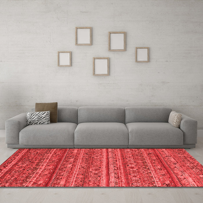 Modern Red Washable Rugs